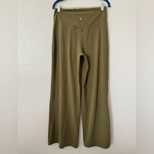 Athleta Elation Wide Leg Pants - Olive Green